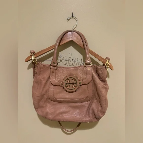 Tory Burch Dusty Rose Colored Leather Shoulder Bag - Picture 13 of 16